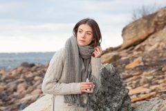 MITHIO cardigan AMALIE and scarf PAULINE