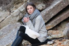 MITHIO cardigan AMALIE and scarf PAULINE