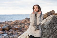 MITHIO cardigan AMALIE and scarf PAULINE