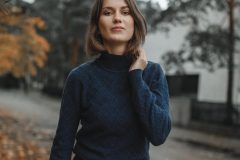 MITHIO merino sweater POLO-W-NAVY
