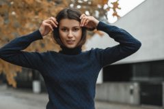 MITHIO merino sweater POLO-W-NAVY