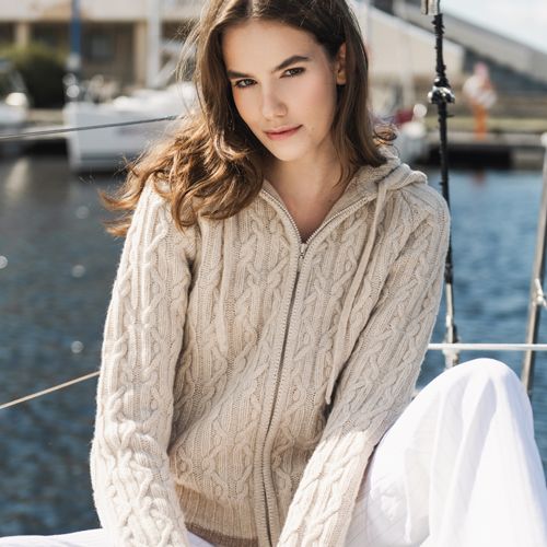 Mithio pure lambswool cardigan Kap Mann Light Beige