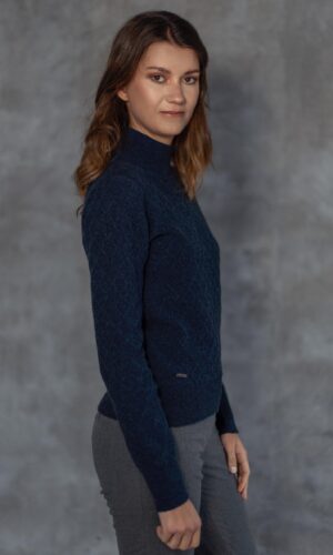 Sweater POLO W navy front