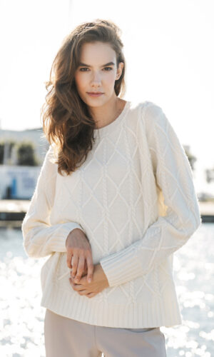 MITHIO women´s merinowool sweater ESTER Off White