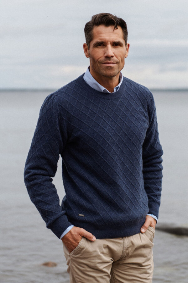 MITHIO men´s merinowool sweater ROBBI Blue