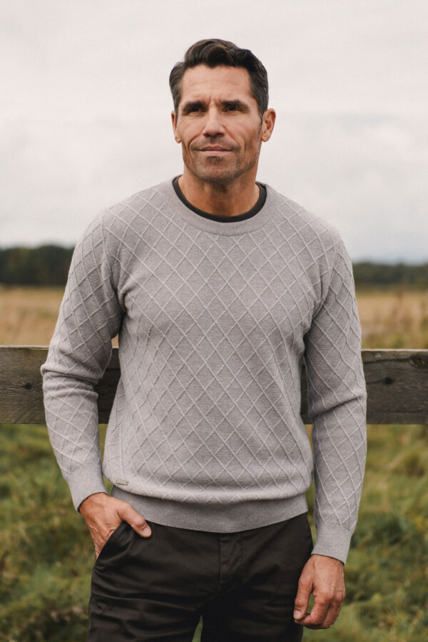MITHIO men´s merinowool sweater ROBBI Light Grey