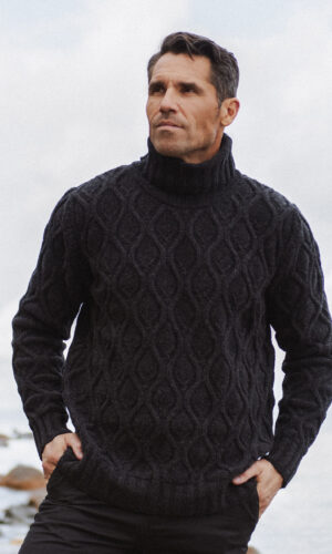 MITHIO HELMUT Dark Grey men wool sweater